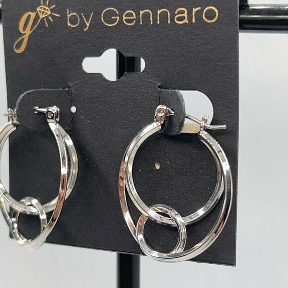 ilver Statement Jewelry G by Gennaro Earrings - Picture 1 of 6